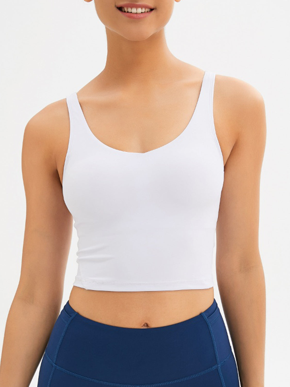 Scoop Neck Wide Strap Active Tank