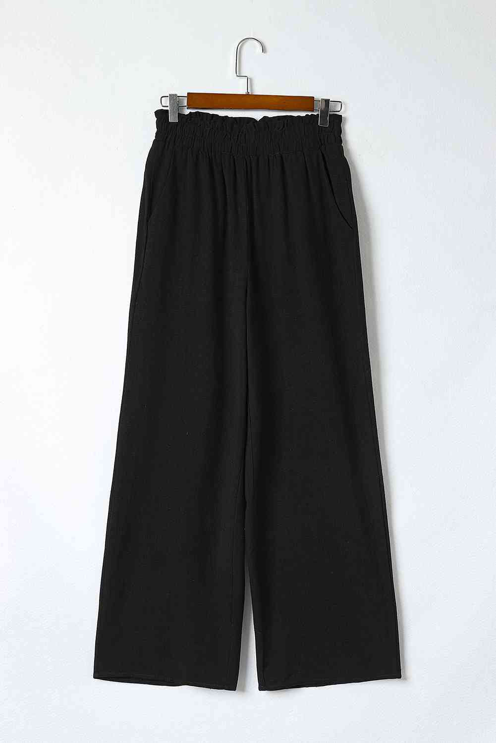 Double Take Elastic Waist Straight Leg Pants with Pockets