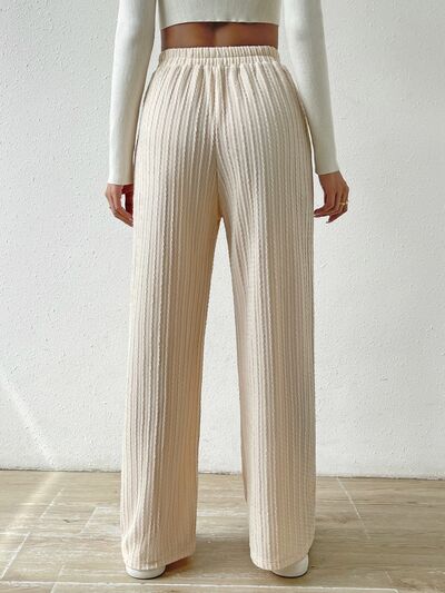 Drawstring Wide Leg Pants