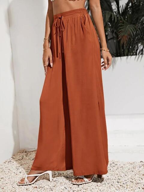 Drawstring Wide Leg Pants