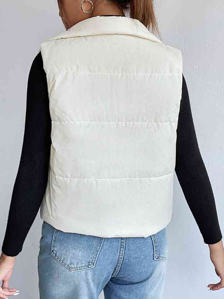 Zip-Up Collared Vest