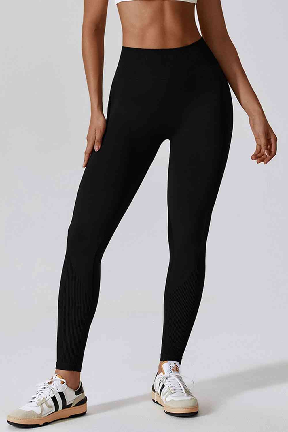 Wide Waistband Slim Fit Long Sports Leggings