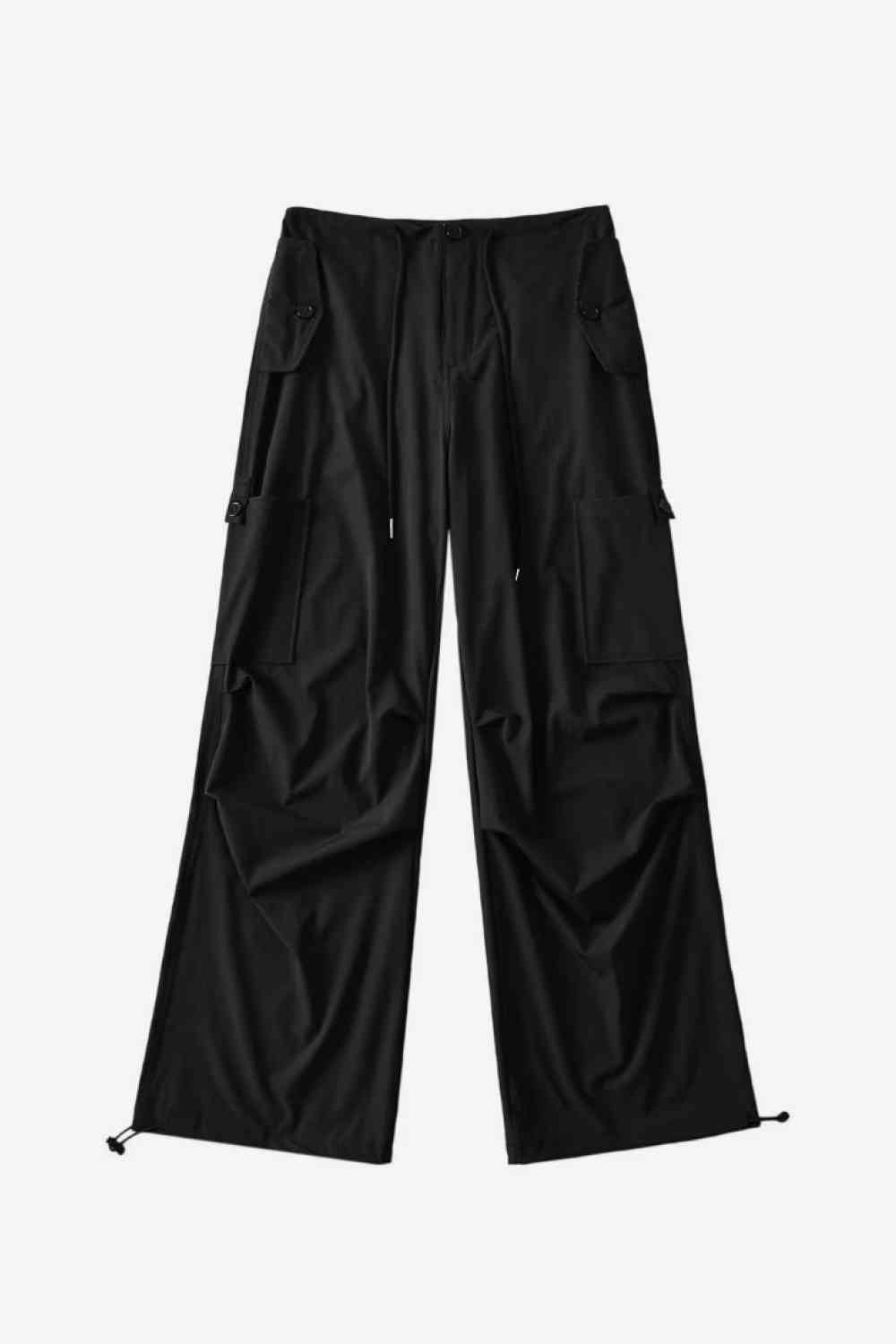 Drawstring Waist Joggers with Pockets