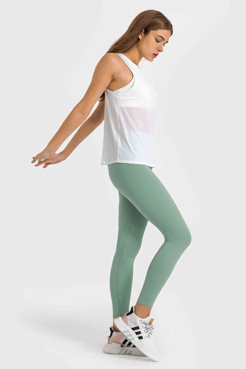 High Waist Ankle-Length Yoga Leggings