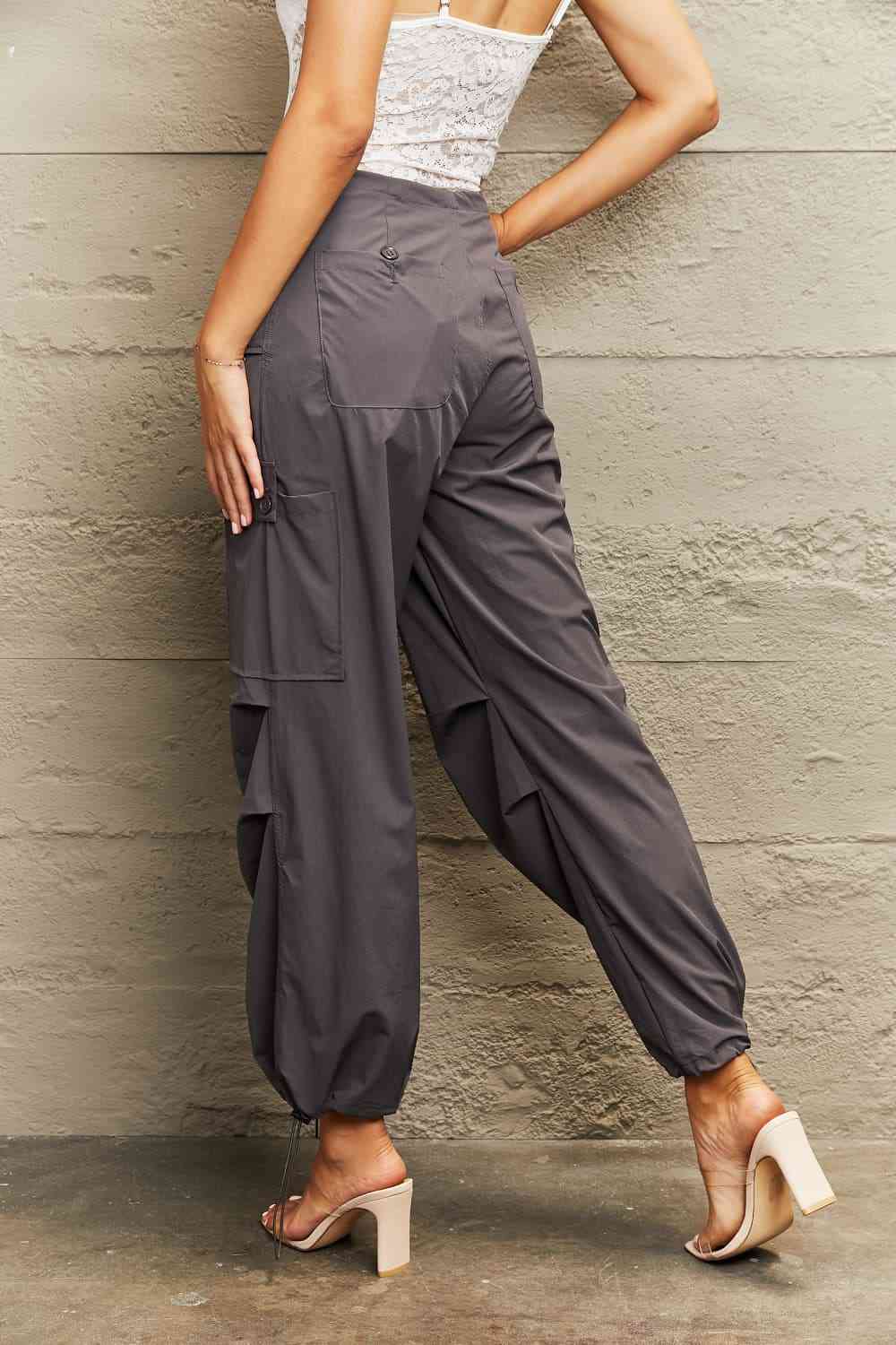 Drawstring Waist Joggers with Pockets