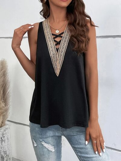 Crisscross V-Neck Tank