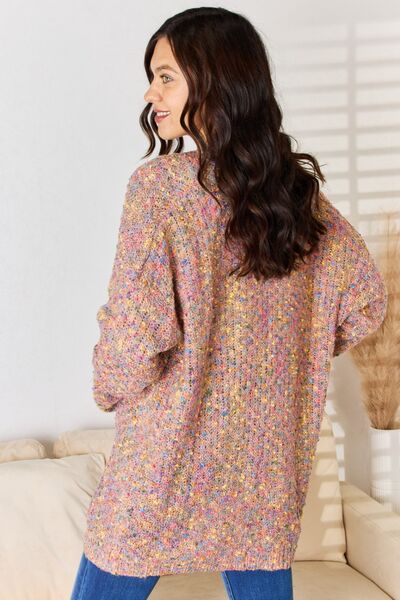 Rousseau Multicolor Open Front Knit Cardigan